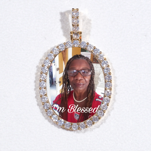 3D Oval Custom Picture Pendant