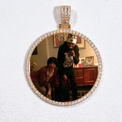 MEDIUM 3D CIRCLE CUSTOM PICTURE PENDANT