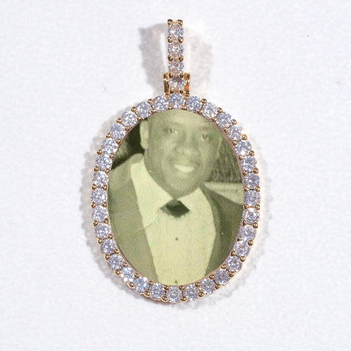 3D Oval Custom Picture Pendant