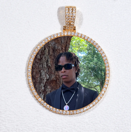 MEDIUM 3D CIRCLE CUSTOM PICTURE PENDANT