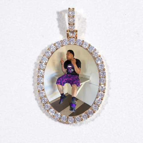 3D Oval Custom Picture Pendant