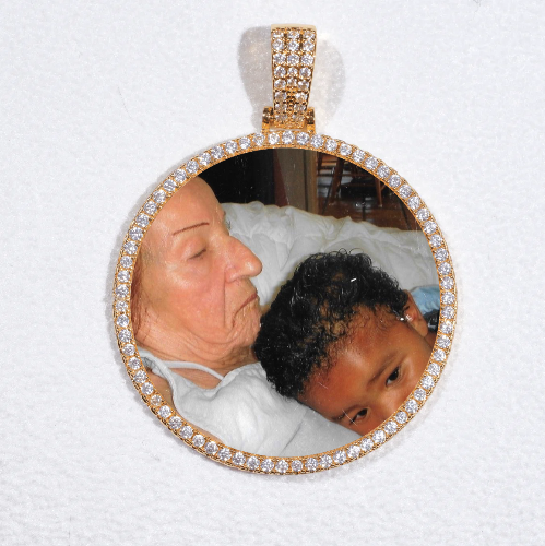 MEDIUM 3D CIRCLE CUSTOM PICTURE PENDANT