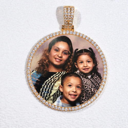 MEDIUM 3D CIRCLE CUSTOM PICTURE PENDANT