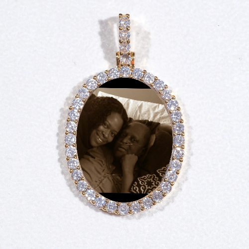 3D Oval Custom Picture Pendant