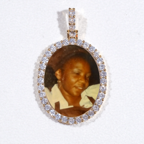 3D Oval Custom Picture Pendant