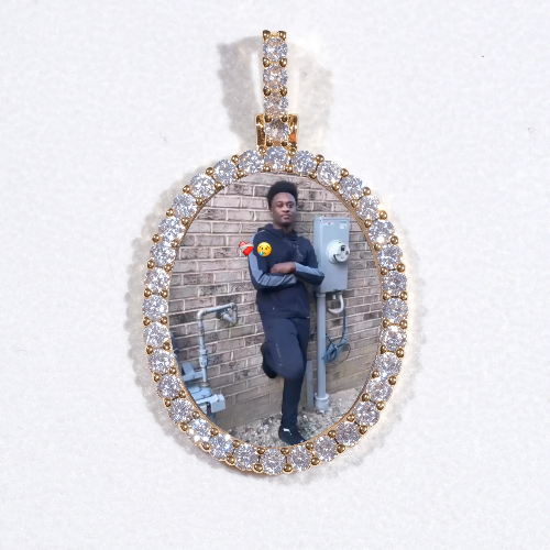 3D Oval Custom Picture Pendant