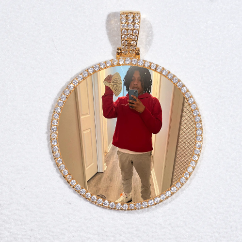 MEDIUM 3D CIRCLE CUSTOM PICTURE PENDANT