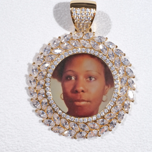 Large 3D Wheat Ear Custom Picture Pendant