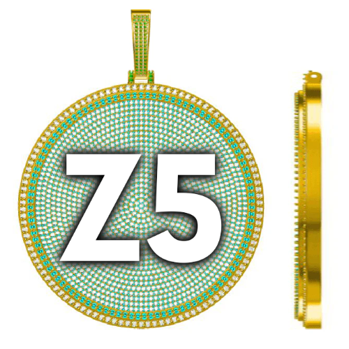 CUSTOM LETTER NECKLACE 3D BIG DISC