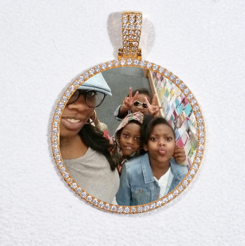 MEDIUM 3D CIRCLE CUSTOM PICTURE PENDANT