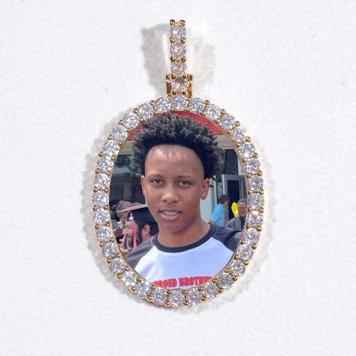3D Oval Custom Picture Pendant