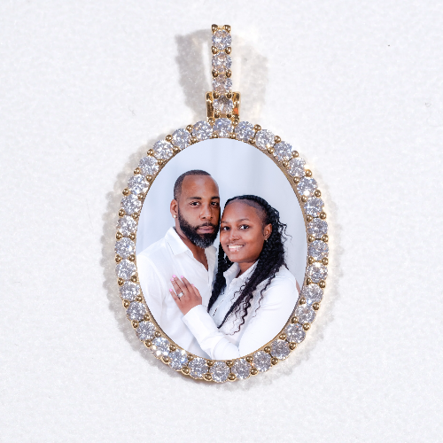 3D Oval Custom Picture Pendant