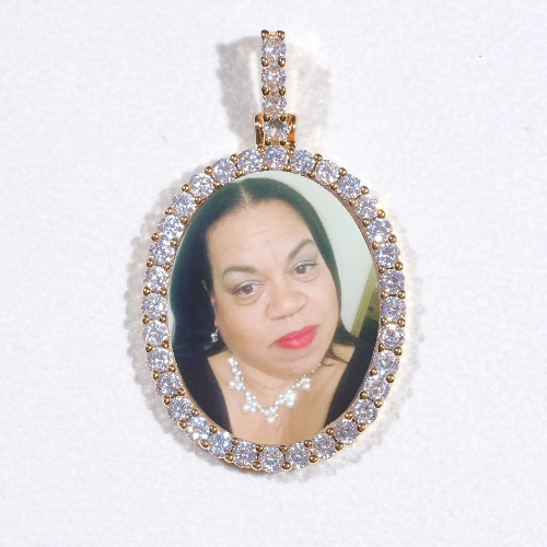 3D Oval Custom Picture Pendant