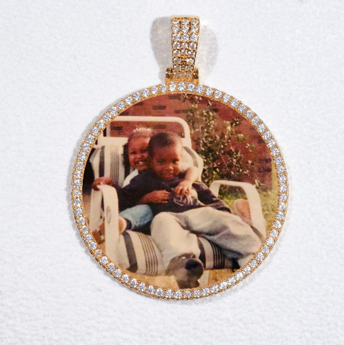 MEDIUM 3D CIRCLE CUSTOM PICTURE PENDANT