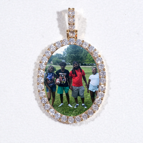 3D Oval Custom Picture Pendant