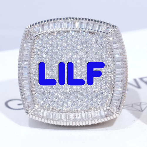 CUSTOM LETTER 3D ICED RING