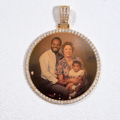 MEDIUM 3D CIRCLE CUSTOM PICTURE PENDANT