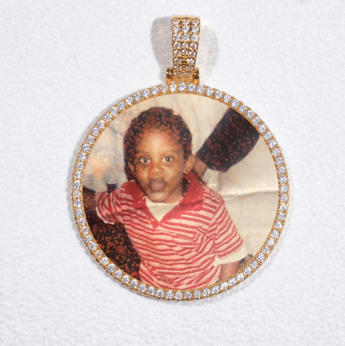 MEDIUM 3D CIRCLE CUSTOM PICTURE PENDANT
