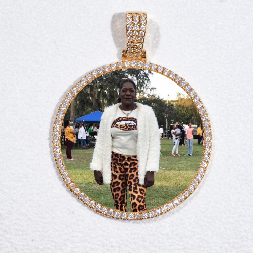 MEDIUM 3D CIRCLE CUSTOM PICTURE PENDANT