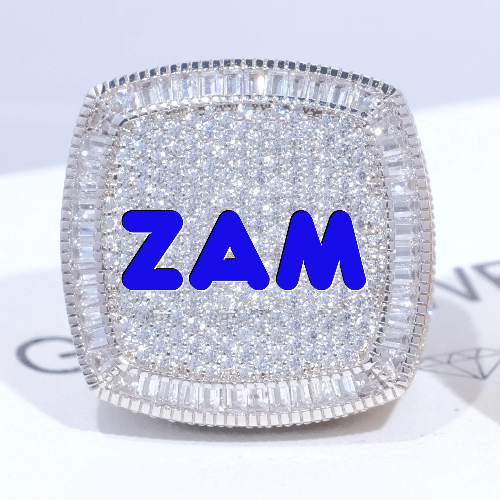 CUSTOM LETTER 3D ICED RING