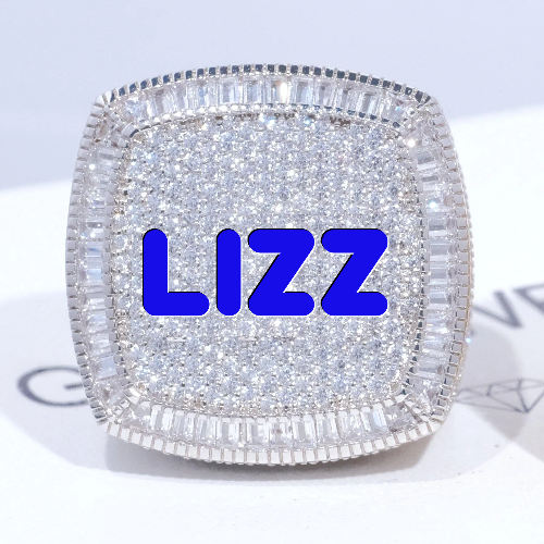 CUSTOM LETTER 3D ICED RING