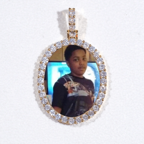 3D Oval Custom Picture Pendant