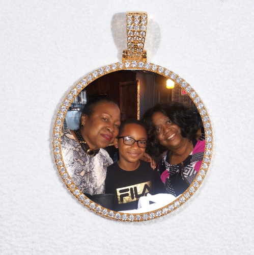 MEDIUM 3D CIRCLE CUSTOM PICTURE PENDANT
