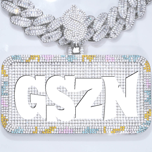 CUSTOM LETTER NECKLACE 3D COLORFUL SQUARE