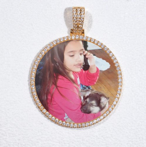 MEDIUM 3D CIRCLE CUSTOM PICTURE PENDANT
