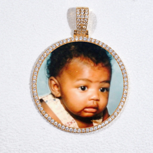MEDIUM 3D CIRCLE CUSTOM PICTURE PENDANT