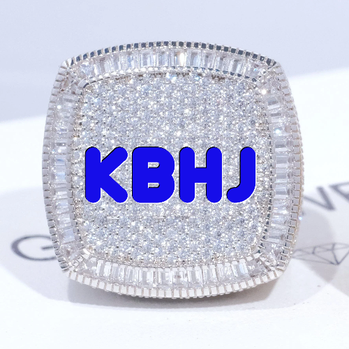 CUSTOM LETTER 3D ICED RING