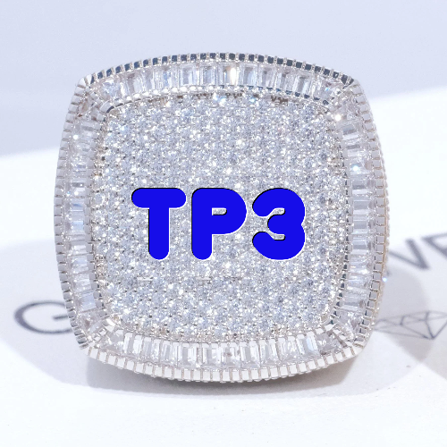 CUSTOM LETTER 3D ICED RING