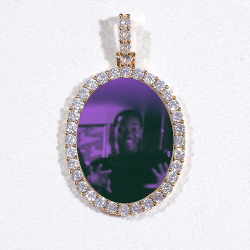 3D Oval Custom Picture Pendant