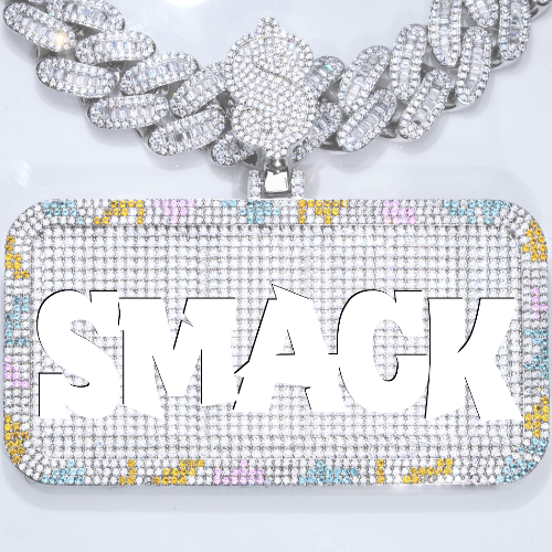 CUSTOM LETTER NECKLACE 3D COLORFUL SQUARE