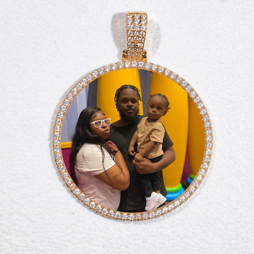 MEDIUM 3D CIRCLE CUSTOM PICTURE PENDANT