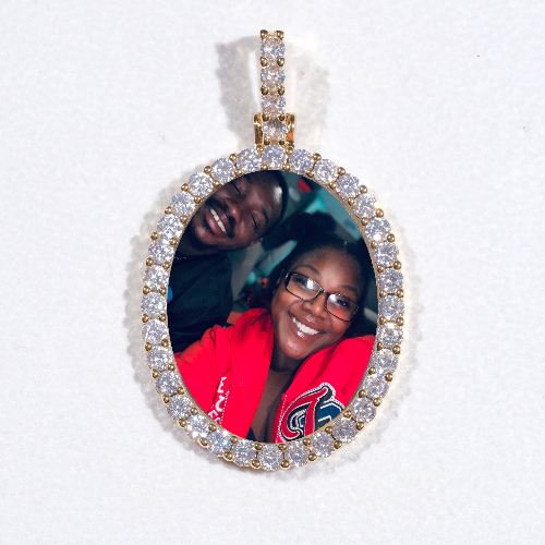 3D Oval Custom Picture Pendant