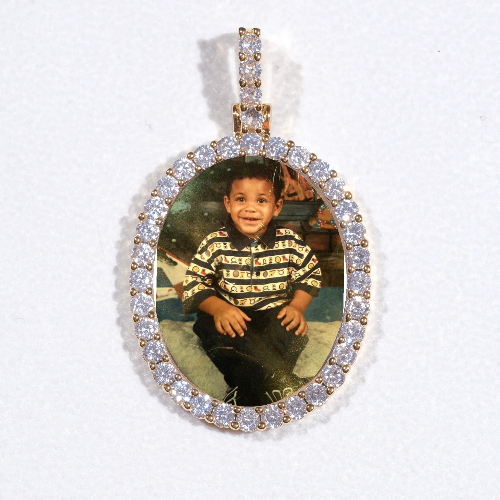 3D Oval Custom Picture Pendant