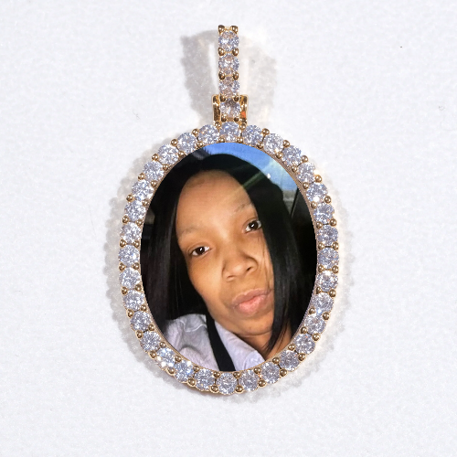 3D Oval Custom Picture Pendant