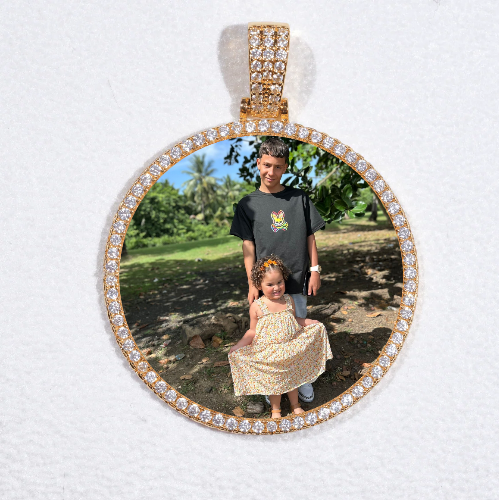 MEDIUM 3D CIRCLE CUSTOM PICTURE PENDANT