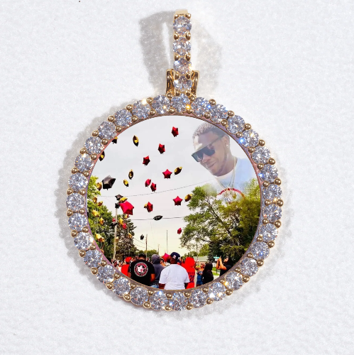 3D CIRCLE CUSTOM PICTURE PENDANT SMALL SIZE