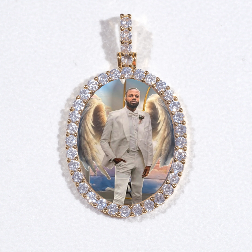 3D Oval Custom Picture Pendant