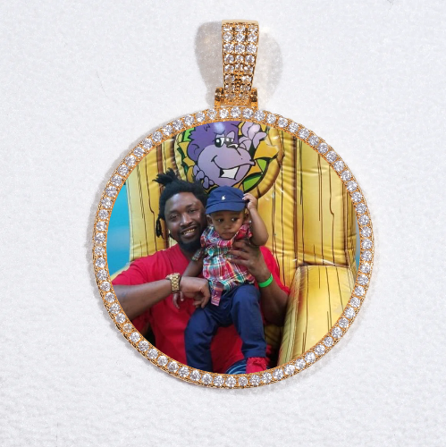 MEDIUM 3D CIRCLE CUSTOM PICTURE PENDANT