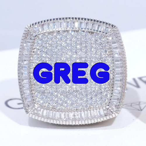 CUSTOM LETTER 3D ICED RING