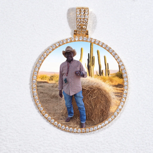 MEDIUM 3D CIRCLE CUSTOM PICTURE PENDANT
