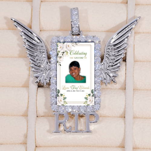 RIP WING 3D CUSTOM PICTURE PENDANT