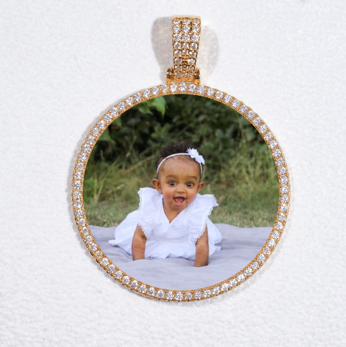 MEDIUM 3D CIRCLE CUSTOM PICTURE PENDANT