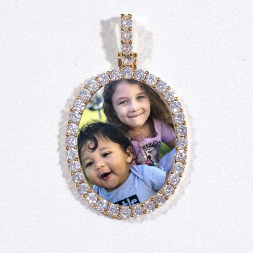 3D Oval Custom Picture Pendant