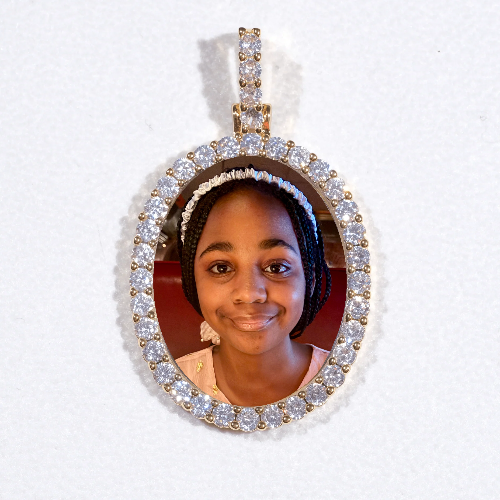 3D Oval Custom Picture Pendant