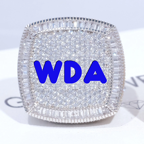 CUSTOM LETTER 3D ICED RING