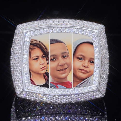 3D CUSTOM PICTURE ICED RING